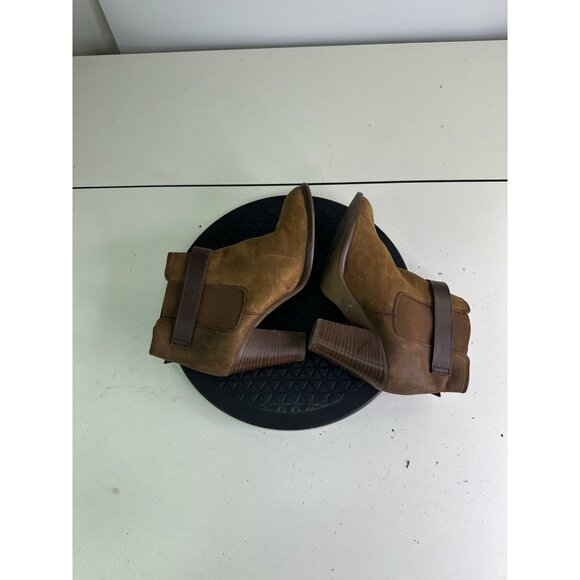 Madewell Ankle Boots Leather Size 6 Women Brown a0550 Booties Heels - Picture 4 of 8